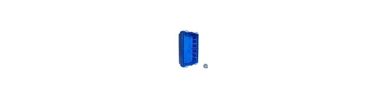 Flush mounting boxes for plasterboard